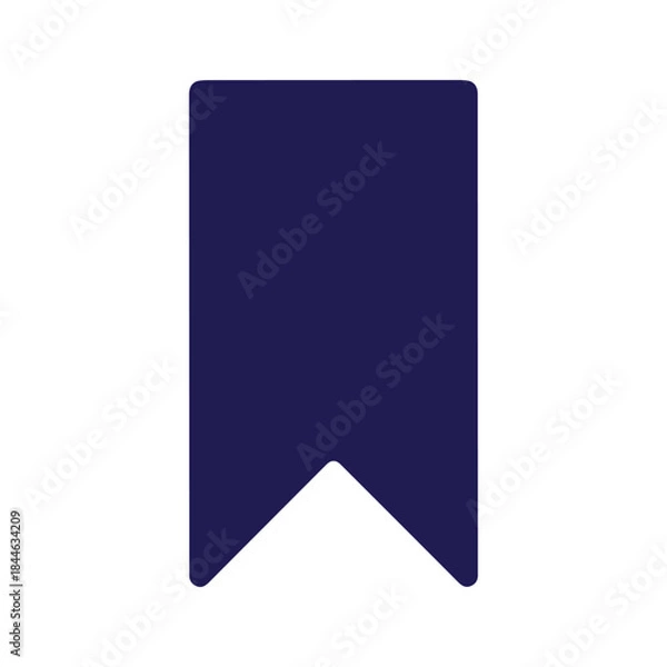 Obraz Dark blue bookmark icon on white background