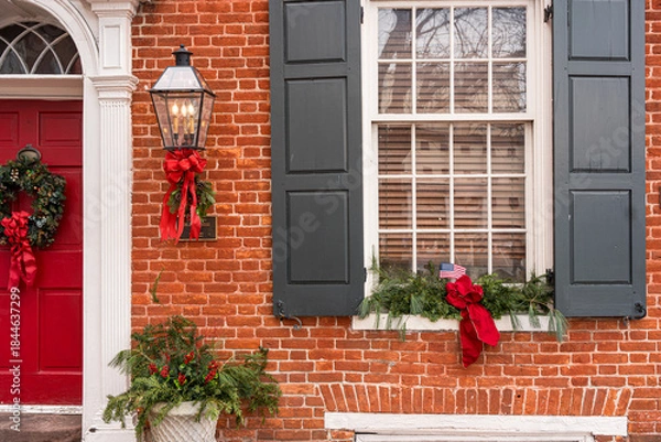 Obraz Outside Elegant Christmas Decorations
