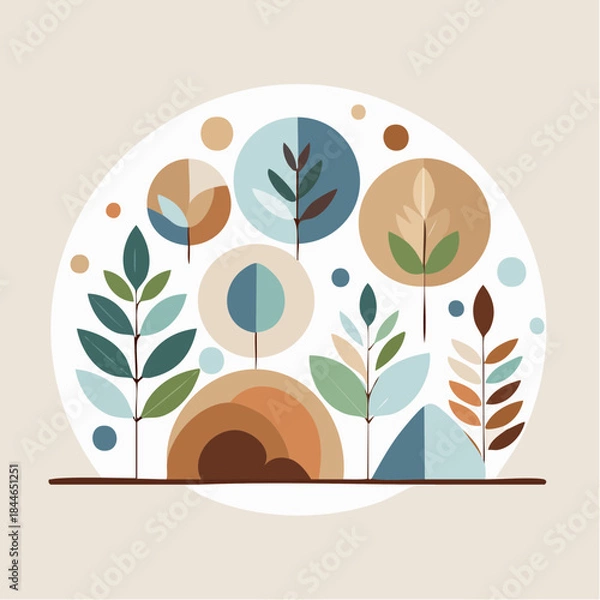 Obraz Earthy Tones Vector