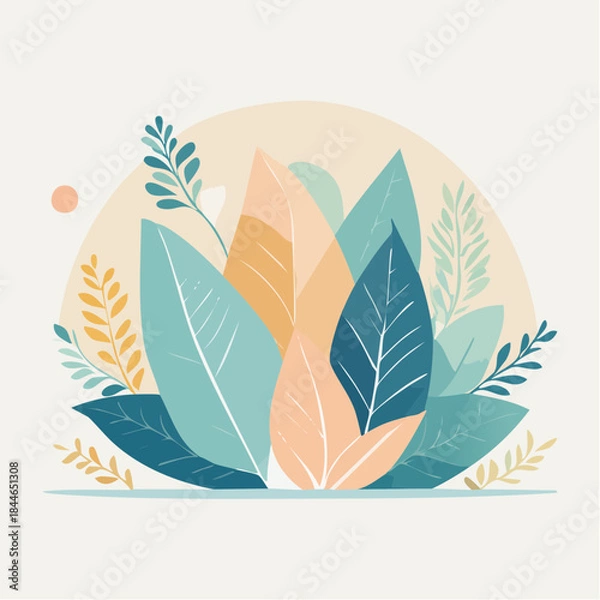 Obraz Minimalist Pastel Vector Poster