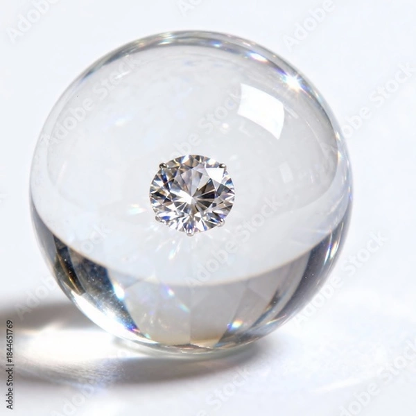 Fototapeta crystal ball on a white background