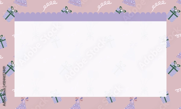 Obraz Cute kawaii pastel notebook and memo pad with pattern background