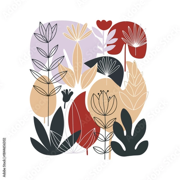 Obraz floral frame illustration