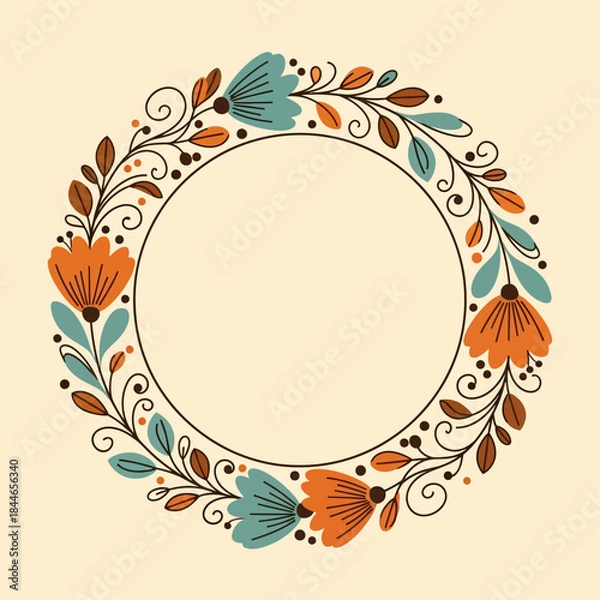 Obraz floral frame illustration