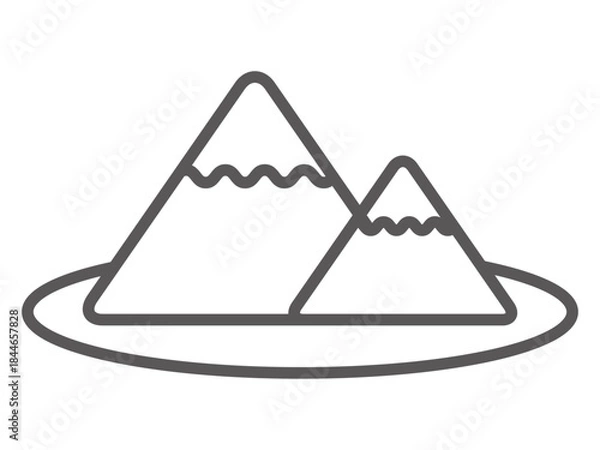 Fototapeta 	シンプルな山のアイコン素材2