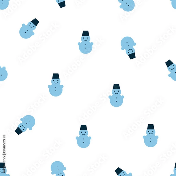 Fototapeta A seamless pattern with winter. 