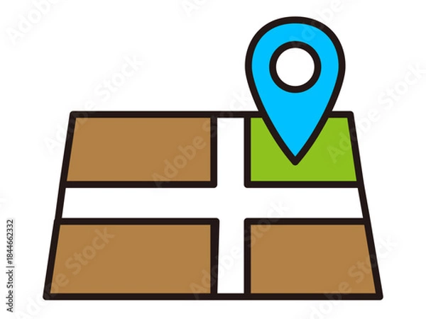 Obraz 	シンプルな地図のアイコン素材