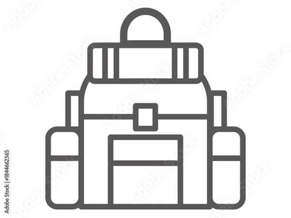 Fototapeta シンプルなキャンプ用リュックのアイコン素材2