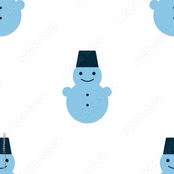 Fototapeta A seamless pattern with winter. 