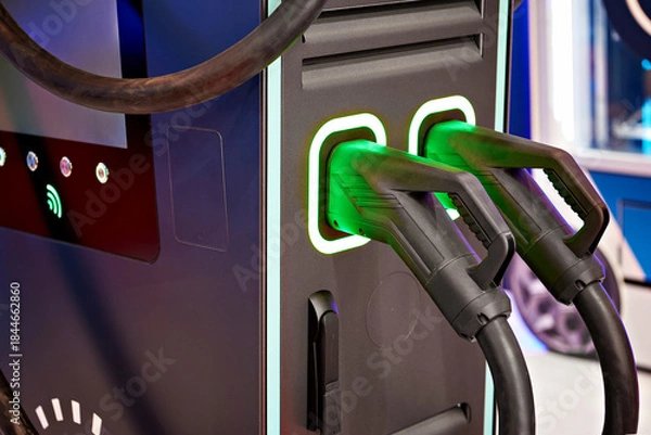 Fototapeta Quick charging systems for electric car