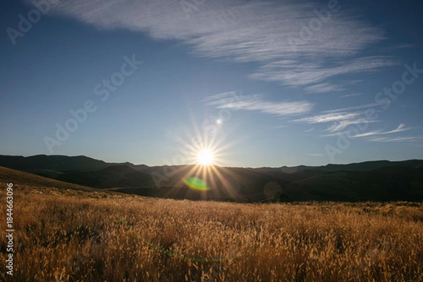 Obraz Sunset over the Salmon River mountains
