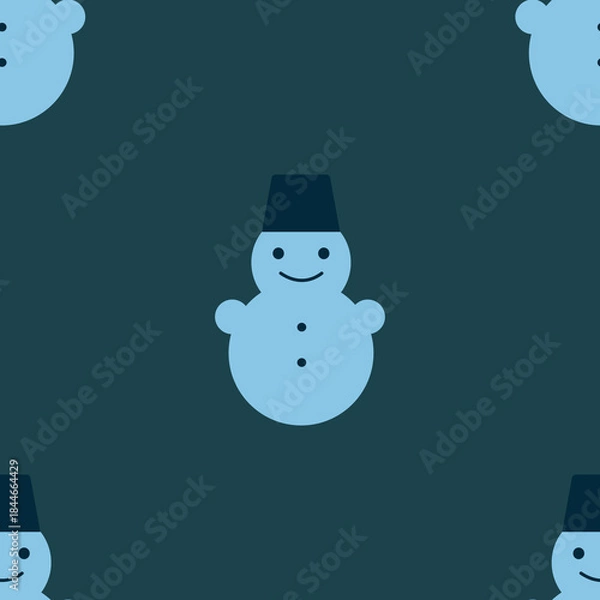 Fototapeta A seamless pattern with winter. 