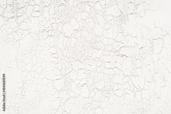 Fototapeta Cracked white paint texture, cracked white paint pattern