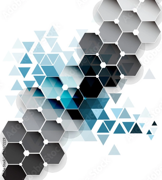Obraz abstract background with hexagons