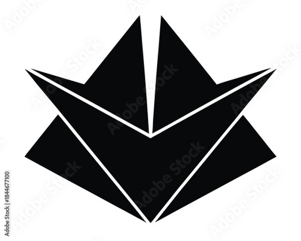 Obraz Abstract Geometric Star Shape Design Element for Logos and Branding