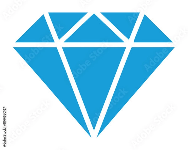 Obraz Blue Diamond Shape Icon Design Element for Web and Graphic Design