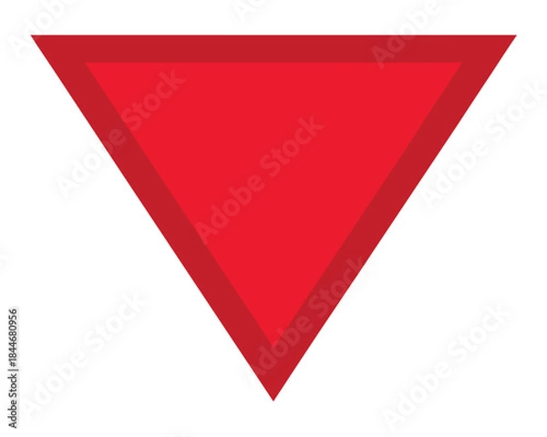 Obraz Bold Red Triangle Symbol Graphic Design Element for Alerts
