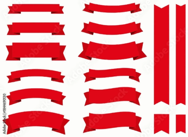 Obraz Title ribbon icon set