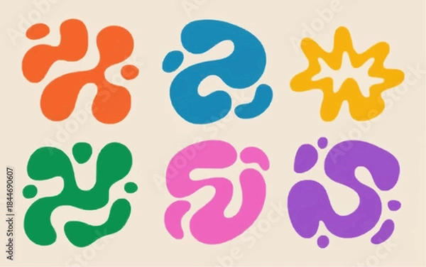 Obraz Abstract blob shape set