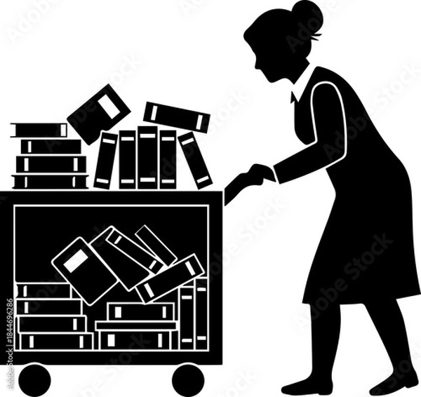 Obraz delivery man with parcel