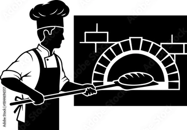 Obraz construction worker on a ladder