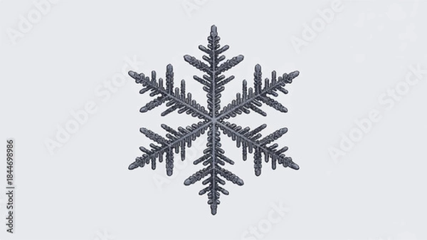 Obraz Snowflake with intricate details