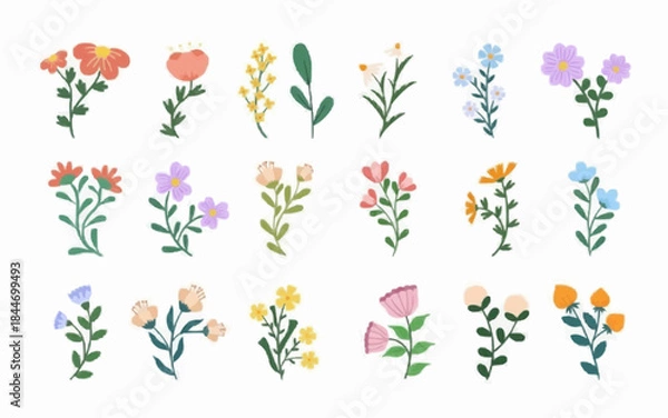 Obraz Flower icon set