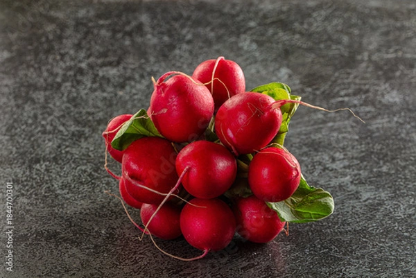 Obraz Ripe raw red radish heap