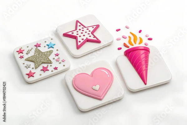 Obraz heart shaped cookies