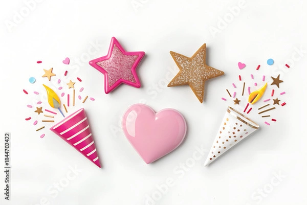 Obraz christmas star shaped cookies