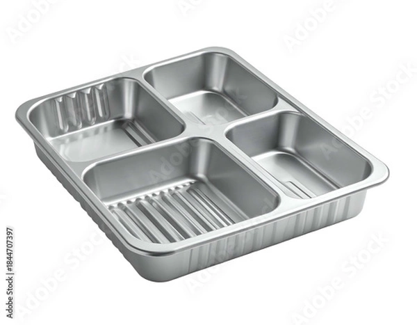 Obraz Divided food tray, compartment organizer, serving dish