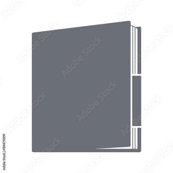 Obraz A simple gray book icon on white background