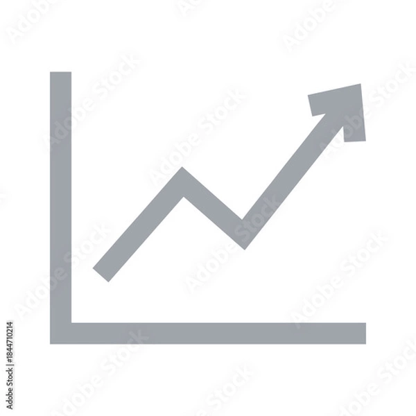 Obraz Graph showing upward trend with fluctuations