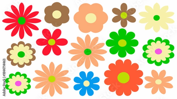 Fototapeta seamless pattern with flowers