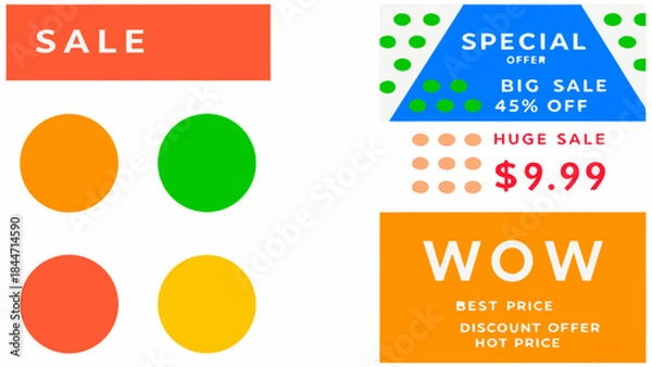 Fototapeta set of colorful easter eggs vector