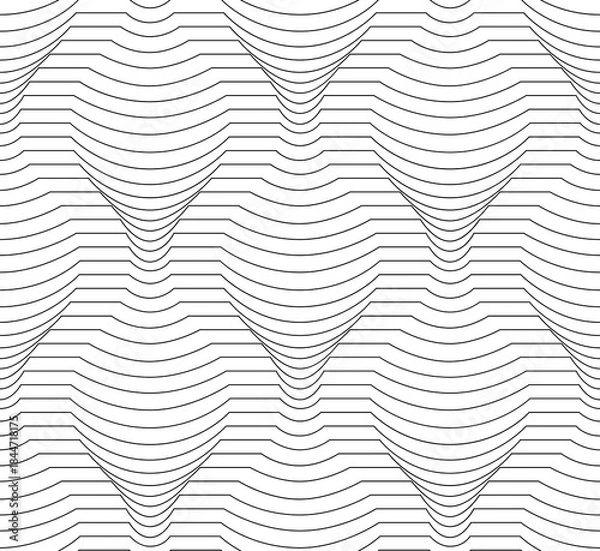 Obraz Vector seamless texture. Modern geometric background. Fine line grid.