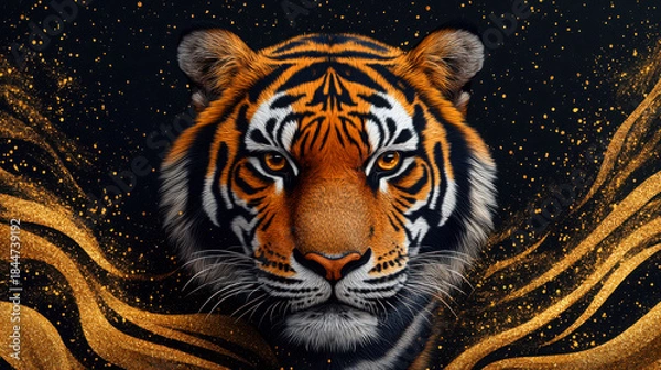 Obraz Majestic tiger stripe pattern luxury