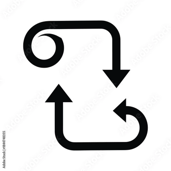 Obraz Cyclic process illustration with arrows