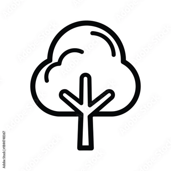 Obraz Simple tree icon illustration