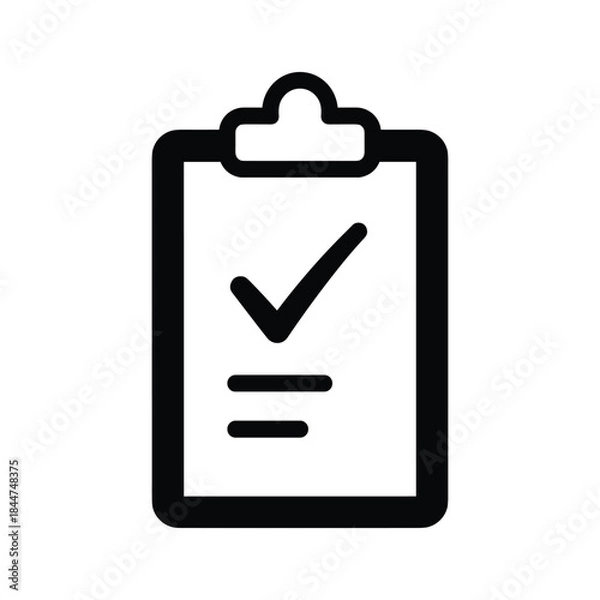 Obraz Clipboard with checkmark symbolizing approval