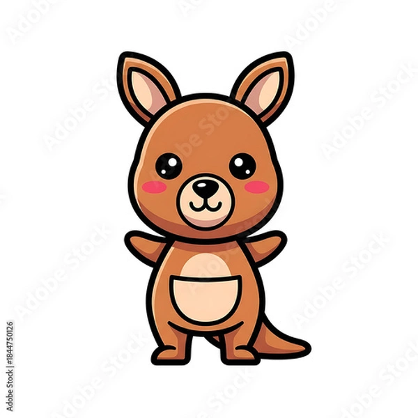 Obraz Cute Kangaroo Cartoon. (1)