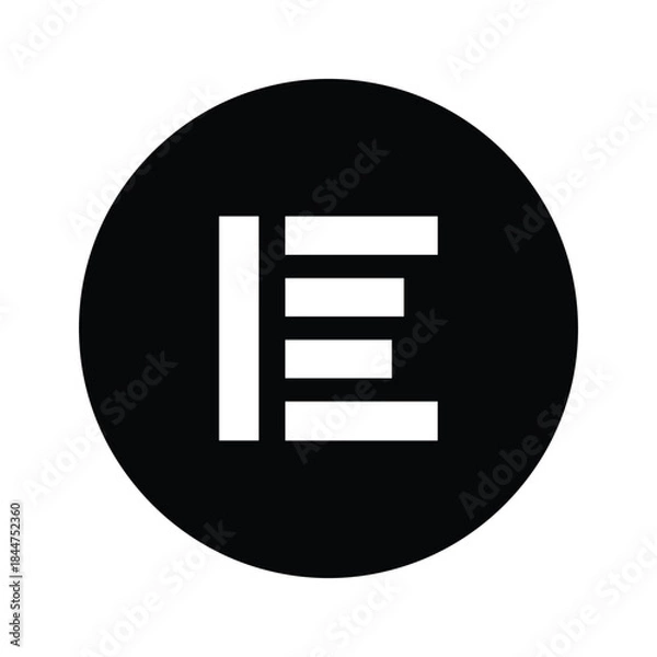 Obraz Simple black and white logo design