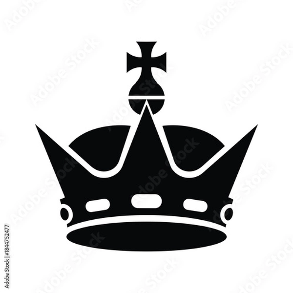 Obraz Royal crown symbol with cross