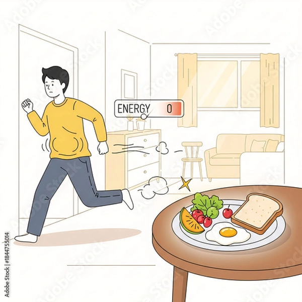 Obraz man in kitchen