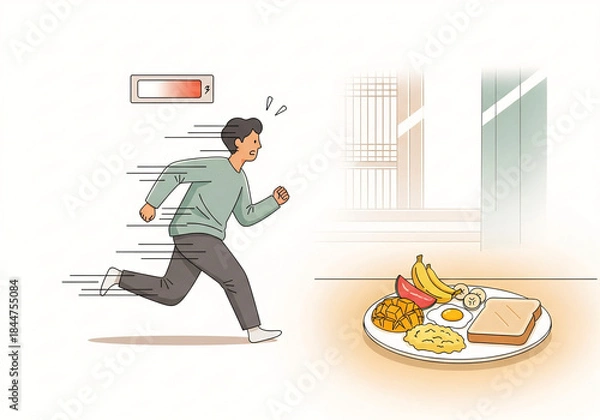 Obraz Rush with breakfast 