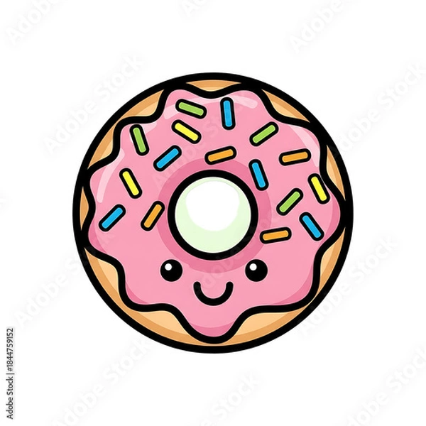 Obraz Donut Cartoon Pink.