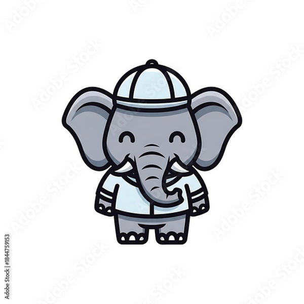 Obraz Cartoon Elephant Character.