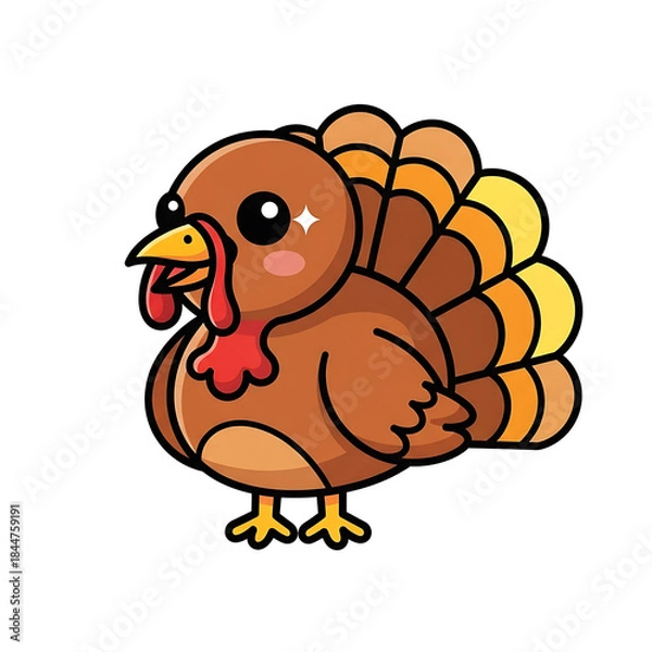 Obraz Cartoon Turkey.