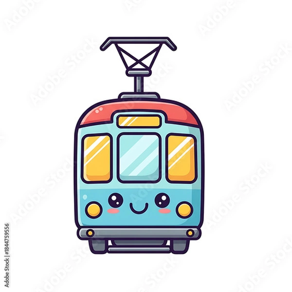 Obraz Cute Cartoon Tram. (6)