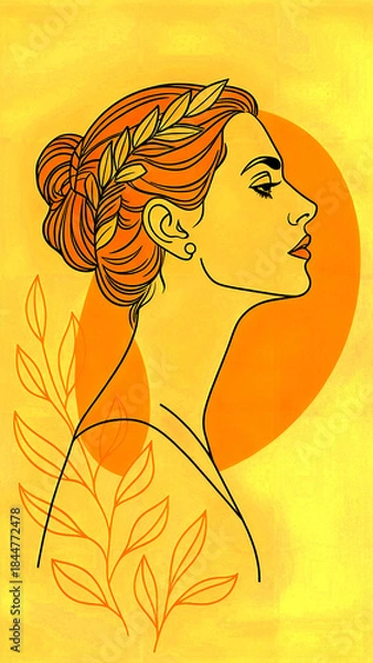 Fototapeta Wall art Elegant Profile Portrait